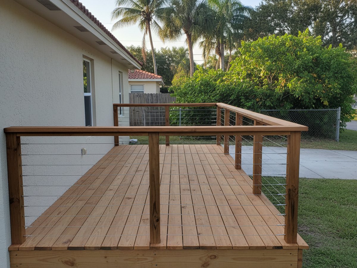 Custom Deck Design completed by All Things Deck Solutions in Port Charlotte, FL