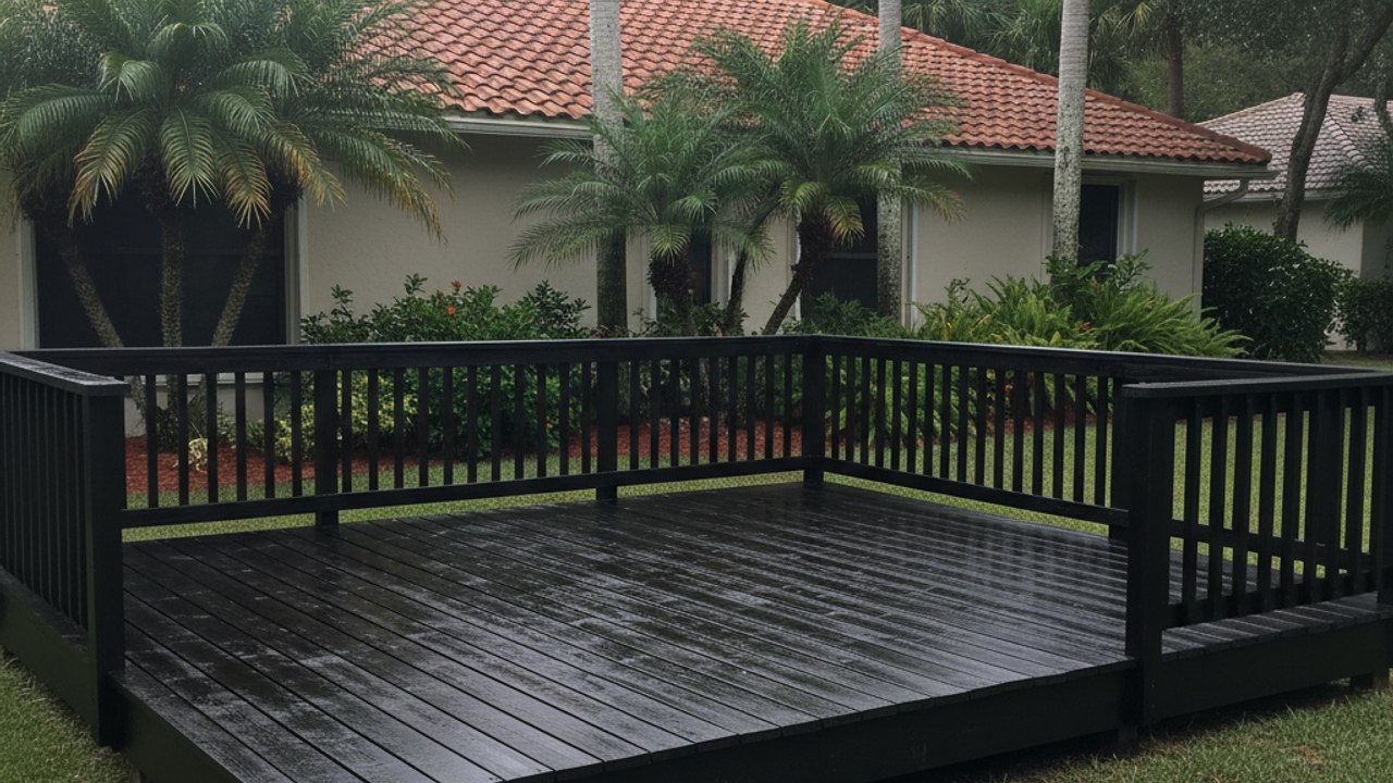 Custom Deck Design completed by All Things Deck Solutions in North Port, FL