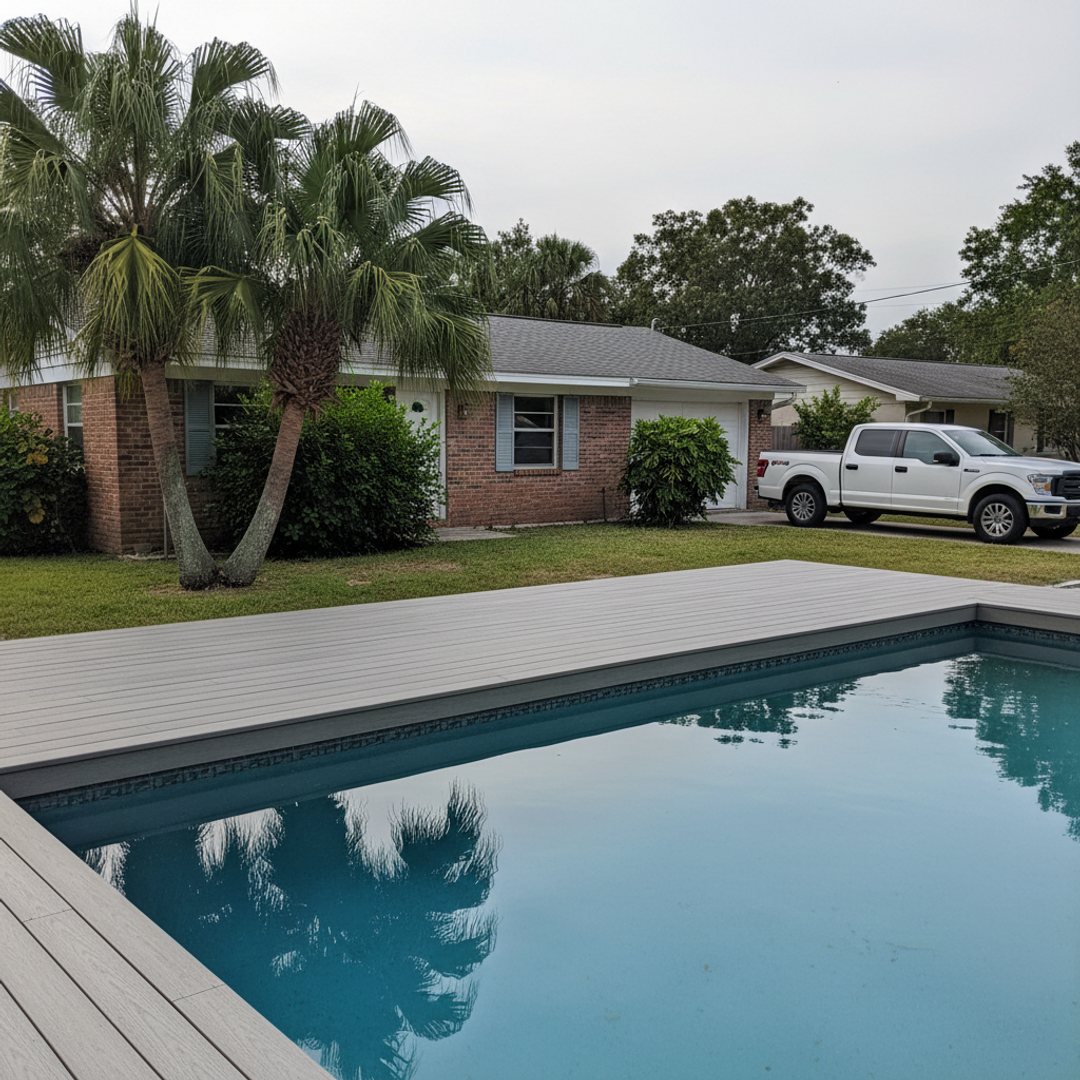 Composite Decking completed by All Things Deck Solutions in Port Charlotte, FL